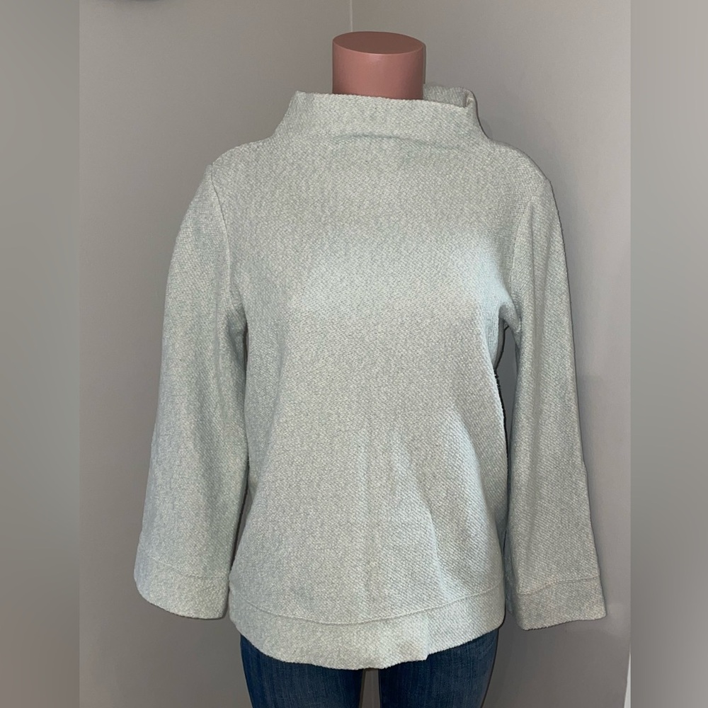 Saturday Sunday Mock Neck Sweater Pullover Pale Minty Green XS